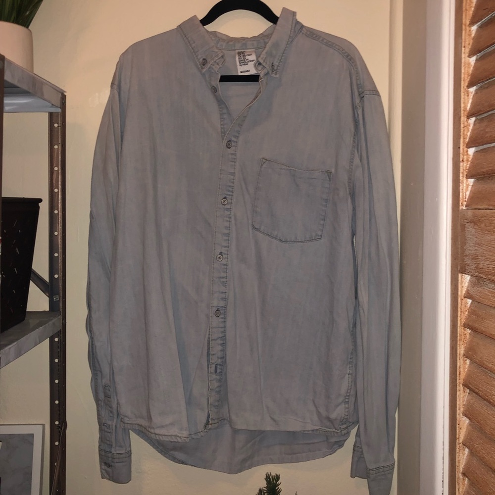 H&M Oversized Slouchy Denim Button Up